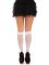 Носочки ажурные с рюшами Leg Avenue Sweetheart Ruffle Cuff Knee Highs White, высокие