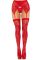 Чулки Leg Avenue Leg Avenue Lace thigh highs & garterbelt Red One Size