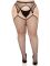 Чулки Leg Avenue Stokings with O-ring Attached Garter Belt Black 1X/2X