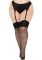 Чулки Leg Avenue Wide Top Rhinestone Sheer Stockings Black 1X/2X