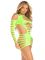 Мини-платье Leg Avenue Shredded cut-out mini dress Neon Green One Size