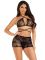 Комплект Leg Avenue Wrap Around Bra Top & Boy Shorts Black One Size
