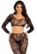 Комплект Leg Avenue Crop top & footless tights Black One Size