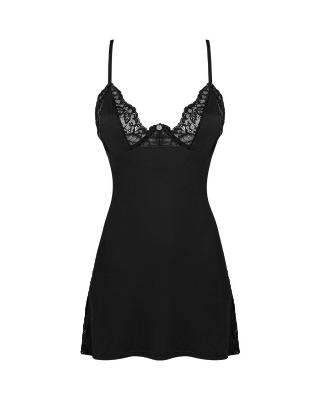 Сорочка Obsessive Bellastia chemise & thong XL/2XL