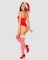 Боди Obsessive Kissmas teddy red S/M