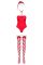 Боди Obsessive Kissmas teddy red S/M