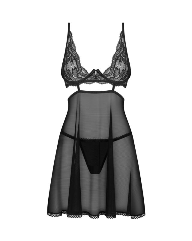 Бэби-долл Obsessive Nutris babydoll & thong XS/S