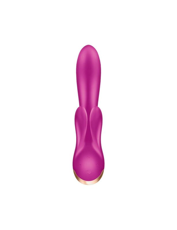 Смарт вибратор кролик с двойным отростком Satisfyer Double Flex Violet